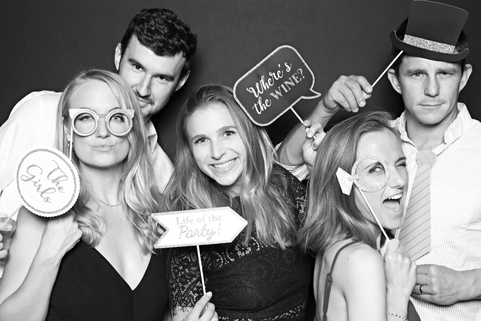 Black and White Photo Booth Ultimate Glam Photo