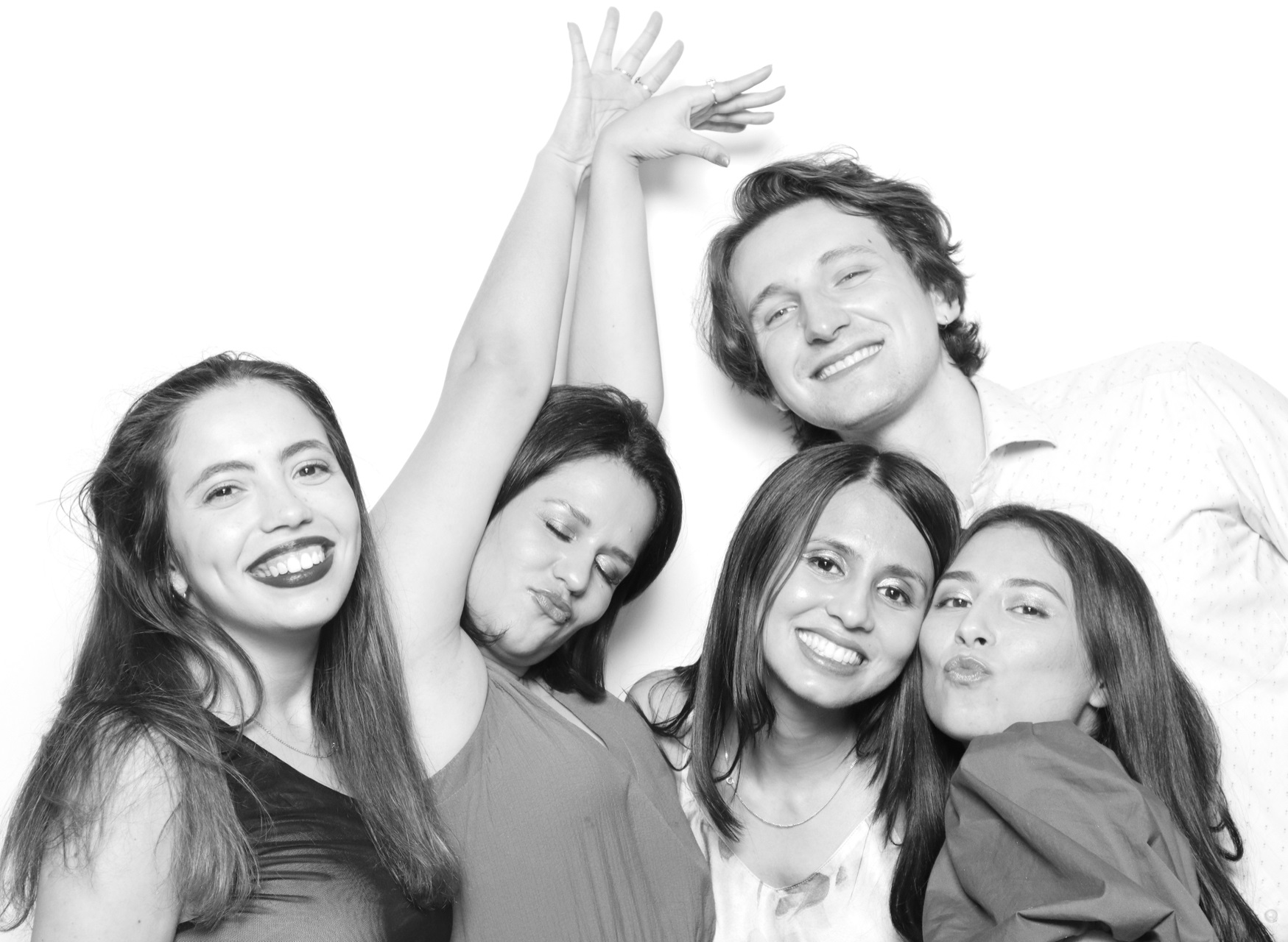 Black and White Glam Photo Booth - Group of People