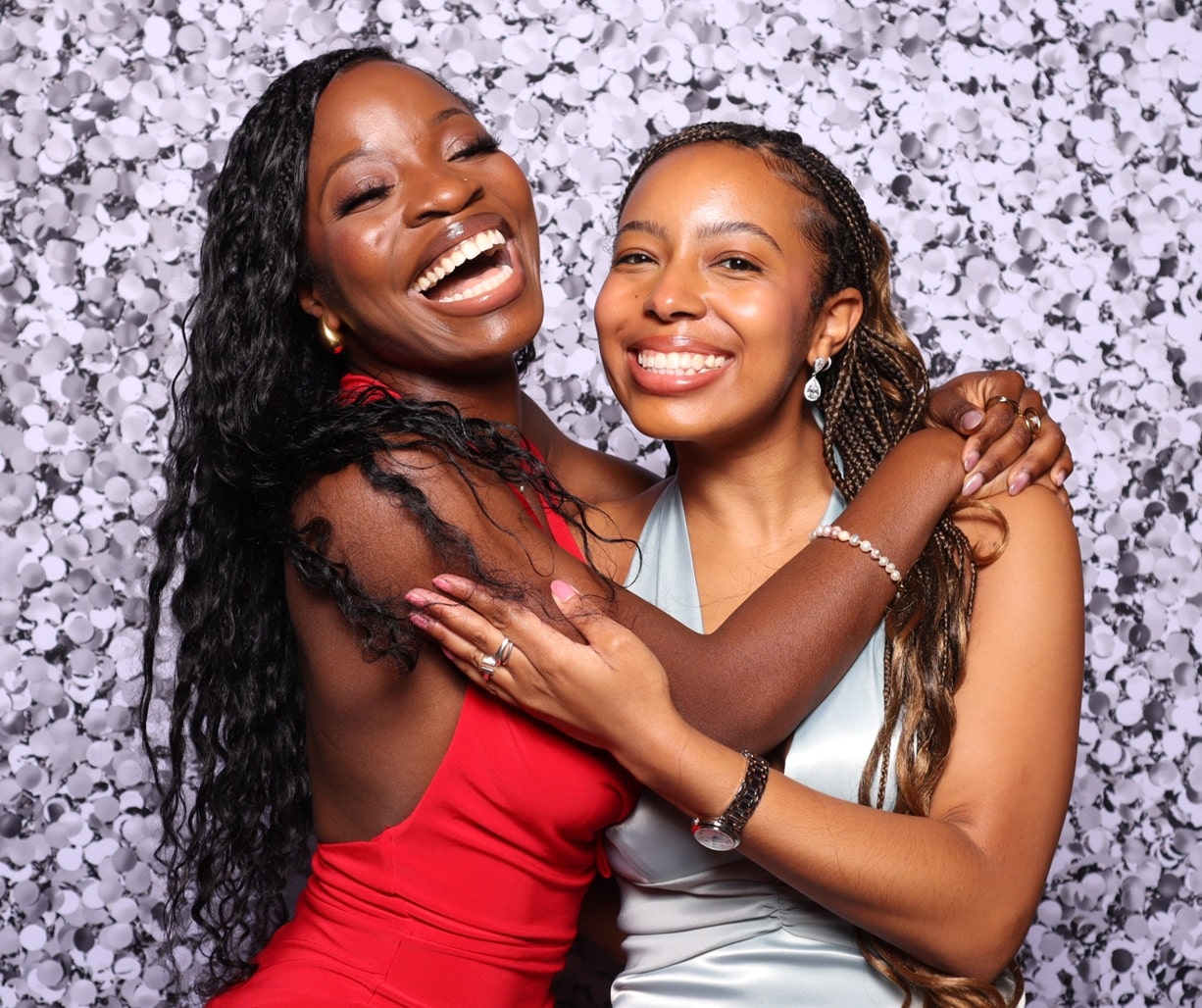 New York Event - Photo Booth Shot - Silver Backdrop