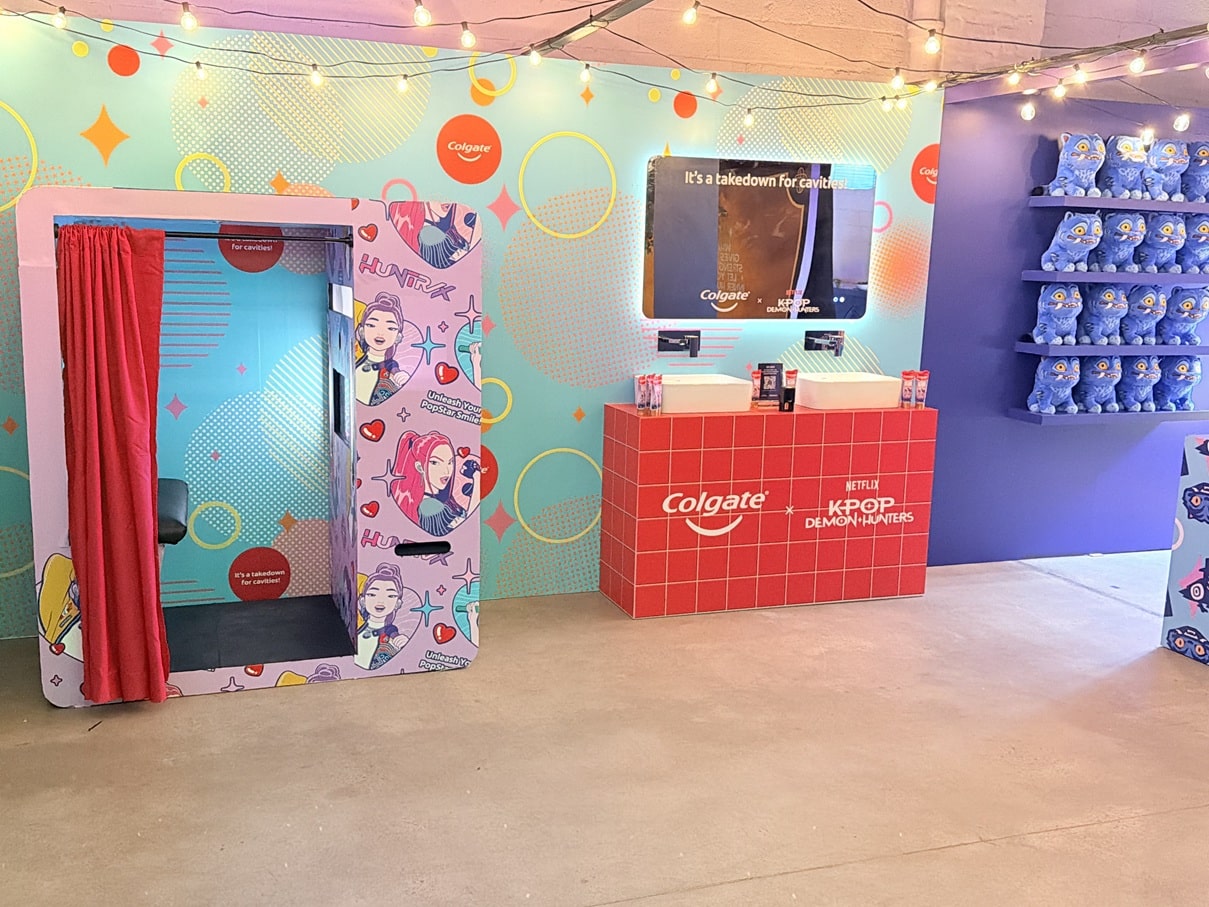 KPop Demon Hunters NYC Activation A Fully Customized Enclosed Photo Booth by LuxeBooth